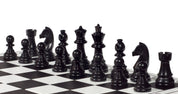 Pièces d'échecs en plastique Staunton, blanches et noires de taille 3 (roi 65mm)