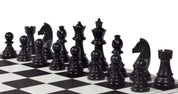 Pièces d'échecs en plastique Staunton, blanches et noires de taille 4+ (roi 85mm)