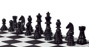 Pièces d'échecs en plastique Staunton, noires et blanches de taille 6 (roi 95mm)