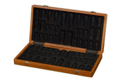Echiquier pliant en marqueterie de bois d'acajou et d'érable - coffret luxe de taille 5 (45x45cm)