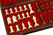 Jeu d'échecs d'entraînement pliant en bois , de grande taille (42 x 42cm) - Ensemble Complet