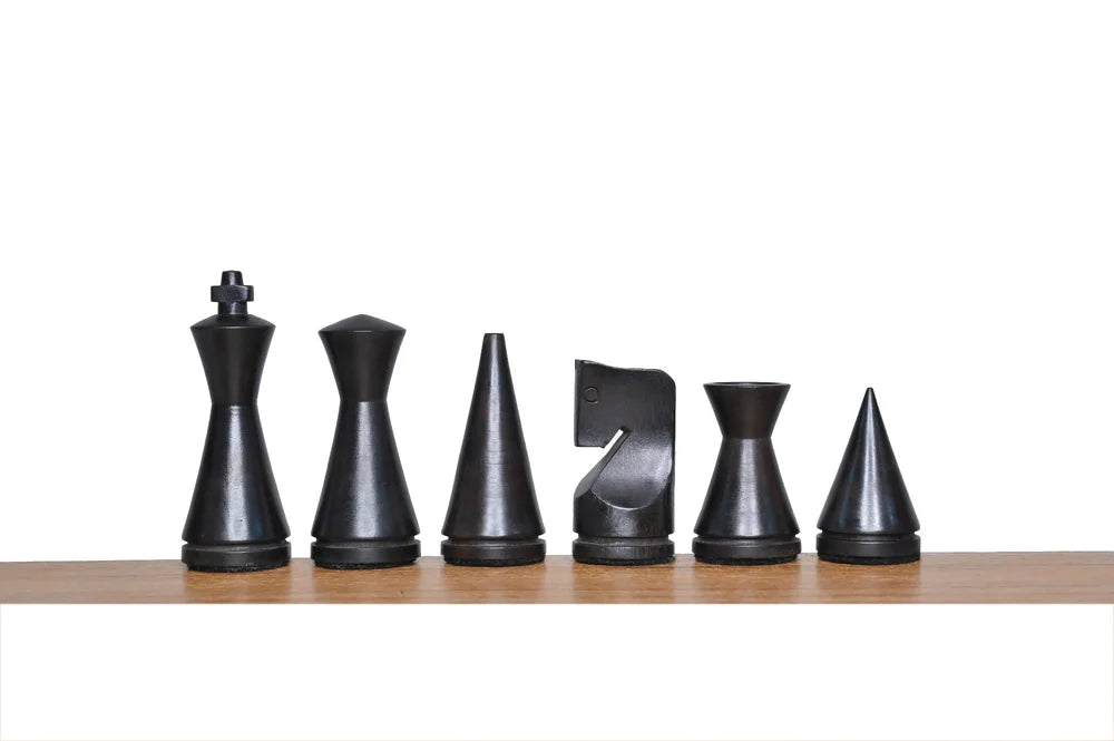 Pièces d'échecs Modern Staunton en bois de buis naturel et teinté - set de pièces de Taille 3,00'' - Pièces d'échecs Modern Staunton en bois de buis naturel et teinté - set de pièces de Taille 3,00''