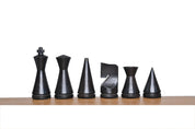 Pièces d'échecs Modern Staunton en bois de buis naturel et teinté - set de pièces de Taille 3,00''