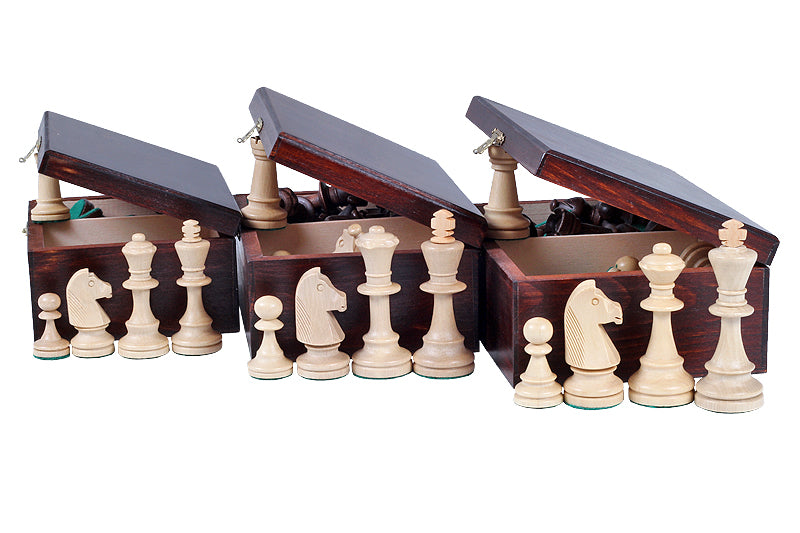 Boîte de rangement en bois naturel pour pièces d'échecs de taille 5 (un roi de 90 mm) - Boîte de rangement en bois naturel pour pièces d'échecs de taille 5 (un roi de 90 mm)