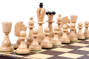 Jeu d'échecs d'AS Marron en bois de charme, de taille moyenne (41 x 41cm) - Ensemble Complet