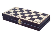 Jeu d'échecs OLYMPIQUE en bois de charme, de petite taille (30 x 30m) - Ensemble Complet