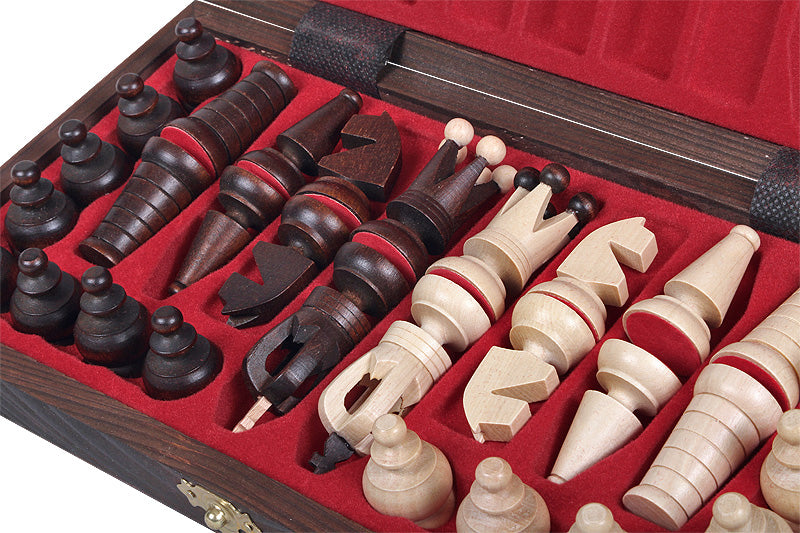 Jeu d'Echecs ROYAL MAXI en bois de charme et de hêtre, de taille moyenne (31 x 31cm) - Ensemble Complet - Jeu d'Echecs ROYAL MAXI en bois de charme et de hêtre, de taille moyenne (31 x 31cm) - Ensemble Complet