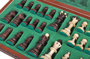 Jeu d'Echecs JUNIOR en bois de charme, de taille  moyenne (42 x 42cm) - Ensemble Complet