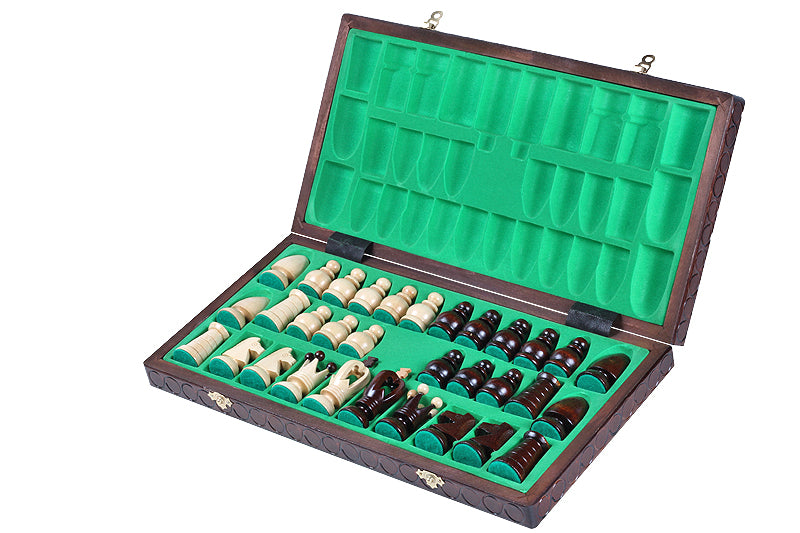 Jeu d'Echecs ROYAL en bois de charme, de grande taille (44 x 44cm) - Ensemble Complet - Jeu d'Echecs ROYAL en bois de charme, de grande taille (44 x 44cm) - Ensemble Complet