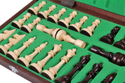 Jeu d'échecs DE CLUB en bois de charme, de grande taille (48 x 48cm) - Ensemble Complet