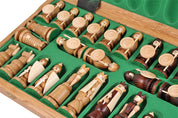 Jeu d'Echecs MAGNAT en bois de chêne, de cerisier sauvage et de sycomore, de grande taille  (55 x 55cm) - Ensemble Complet