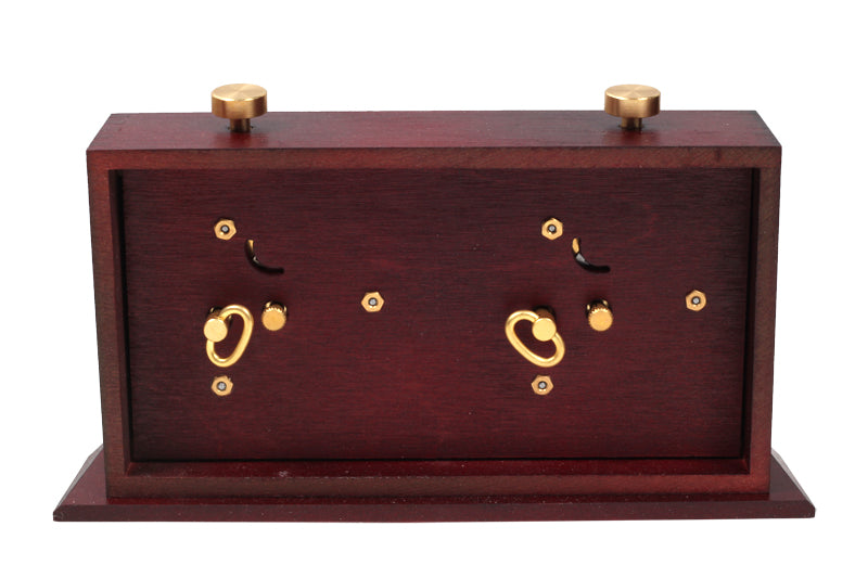 Pendule BHB en bois  foncé de grande taille avec un support - Pendule traditionnelle mécanique - Pendule BHB en bois  foncé de grande taille avec un support - Pendule traditionnelle mécanique