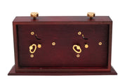 Pendule BHB en bois  foncé de grande taille avec un support - Pendule traditionnelle mécanique