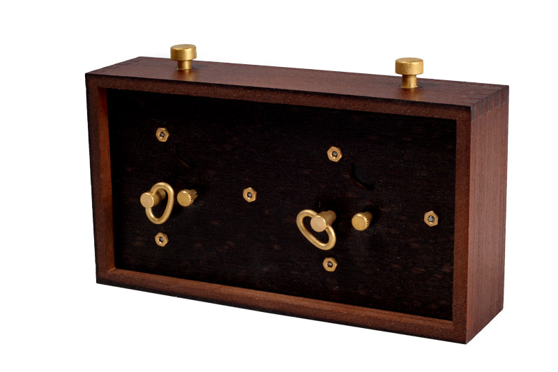 Pendule BHB en bois  foncé de petite taille sans support - Pendule traditionnelle mécanique - Pendule BHB en bois  foncé de petite taille sans support - Pendule traditionnelle mécanique