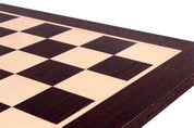 Echiquier en marqueterie de bois de Wengé et Sycomore - échiquier classique de Taille 4+