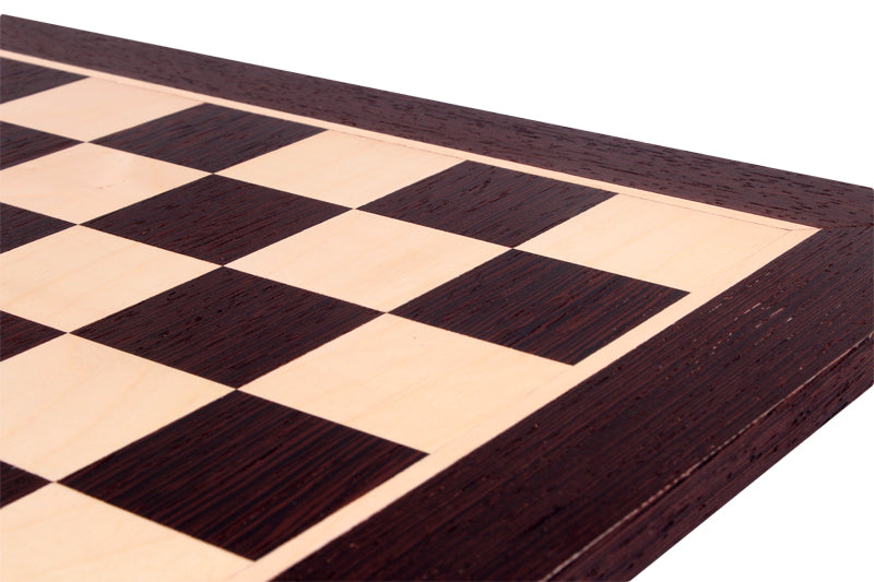 Echiquier en marqueterie de bois de Wengé et Sycomore - échiquier classique de Taille 5 - Echiquier en marqueterie de bois de Wengé et Sycomore - échiquier classique de Taille 5