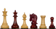Pièces d'échecs Corinthian Redwood en bois de padouk et buis - Taille 3,75''