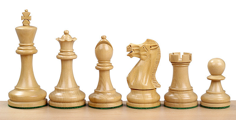 Pièces d'échecs Executive en bois d'acacia et buis - Taille 4,00'' - Pièces d'échecs Executive en bois d'acacia et buis - Taille 4,00''
