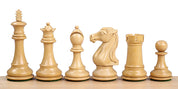 Pièces d'échecs Royal Knight Ebony en bois d'ébène et de buis - Taille 4,00''