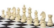 Pièces d'échecs en plastique Staunton, blanches et noires de taille 4+ (roi 85mm)