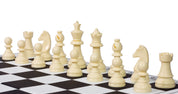 Pièces d'échecs en plastique Staunton, noires et blanches de taille 6 (roi 95mm)