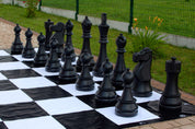 Pièces d'échecs Géantes en plastique pour Jardin et Exterieur (hauteur du roi 90 cm)