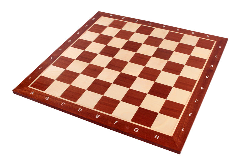 Jeu d'échecs de tournoi de Taille 5 - échiquier acajou/sycomore avec coordonnées+ figurines Sunrise Staunton - Jeu d'échecs de tournoi de Taille 5 - échiquier acajou/sycomore avec coordonnées+ figurines Sunrise Staunton