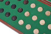 Jeu de dames en bois de charme - damier 8 x 8 cases , de taille moyenne (40 x 40cm) - Ensemble Complet