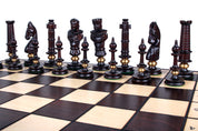 Jeu d'échecs sculpté de grande taille ROYAL LUX  (65 x 65 cm)
