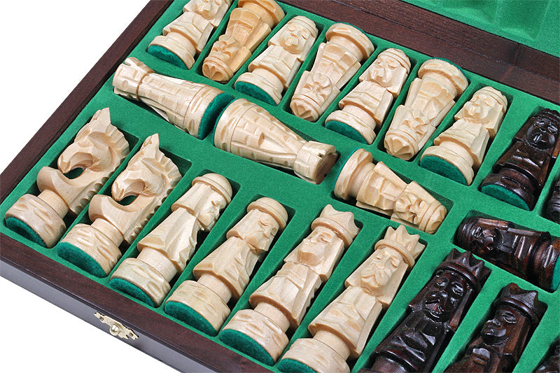 Jeu d'Echecs GIEWONT en bois de tilleul, de taille moyenne (57 x 57cm) - Ensemble Complet - Jeu d'Echecs GIEWONT en bois de tilleul, de taille moyenne (57 x 57cm) - Ensemble Complet