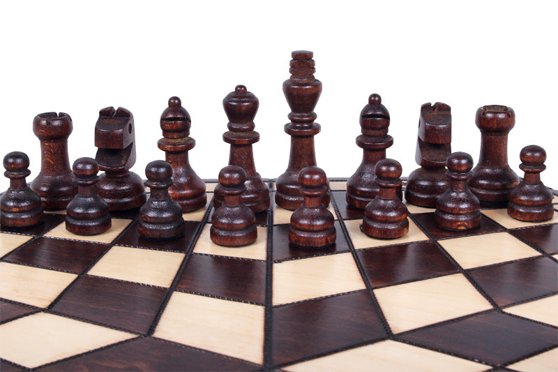 Jeu d'échecs en bois YALTA 3 Joueurs de taille moyenne (40 x 35 cm) - Jeu d'échecs en bois YALTA 3 Joueurs de taille moyenne (40 x 35 cm)