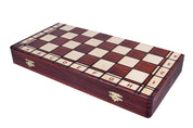 Jeu d'échecs JUPITER en bois de charme, de taille moyenne (42 x 42cm) - Ensemble Complet