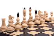 Jeu d'échecs CLASSIQUE en bois de charme, de grande taille (50 x 50m) - Ensemble Complet