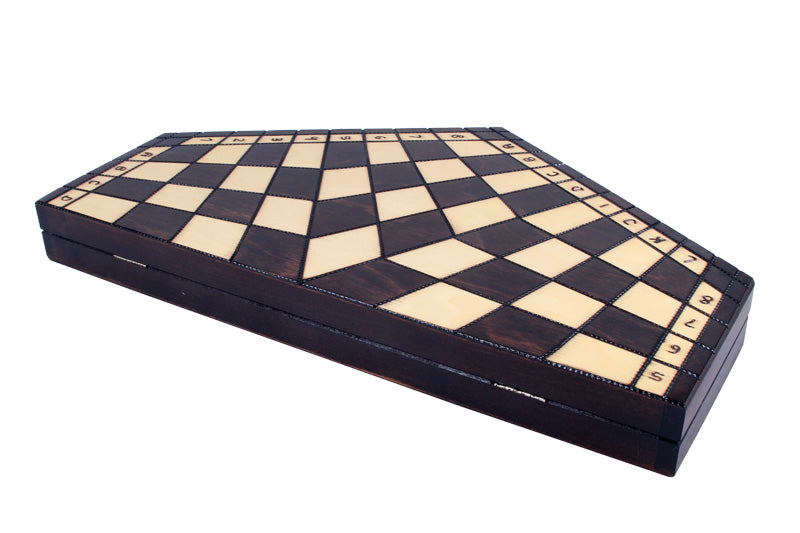 Jeu d'échecs en bois YALTA 3 Joueurs de grande taille  (54 x 47 cm) - Jeu d'échecs en bois YALTA 3 Joueurs de grande taille  (54 x 47 cm)