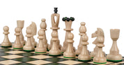 Jeu d'échecs d'AS Vert en bois de charme, de taille moyenne (41 x 41cm) - Ensemble Complet