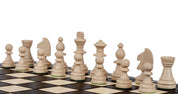 Jeu d'échecs MAGNETIQUE Noir pliant en bois de charme de petite taille (27 x 27cm) - Ensemble Complet