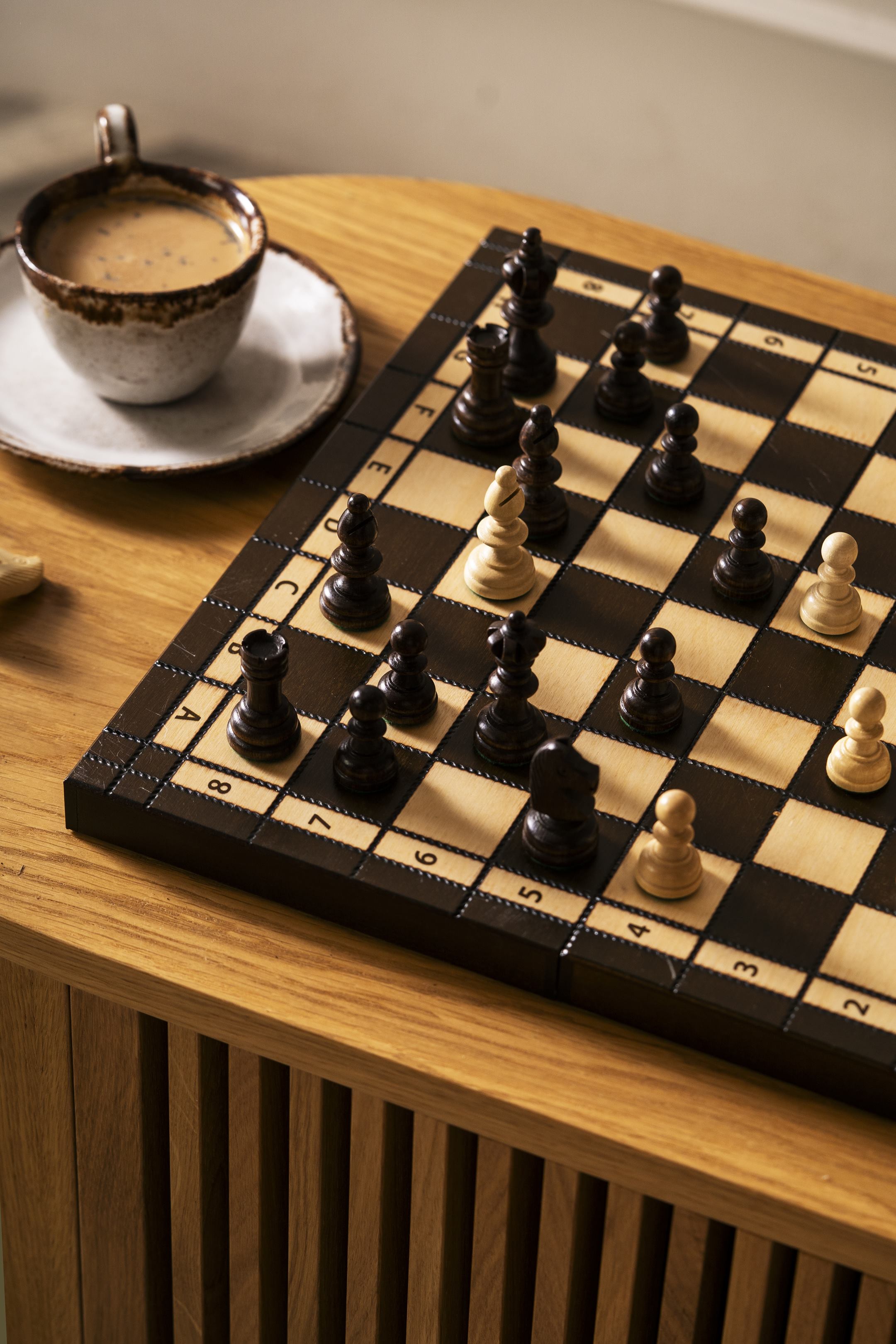 Jeu d'échecs OLYMPIQUE en bois de charme, de taille moyenne (35 x 35m) - Ensemble Complet - Jeu d'échecs OLYMPIQUE en bois de charme, de taille moyenne (35 x 35m) - Ensemble Complet