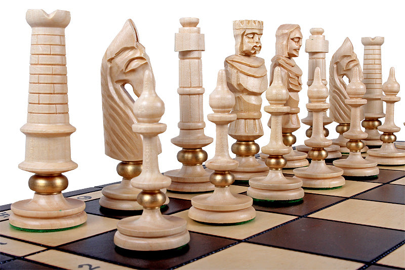 Jeu d'échecs sculpté de grande taille ROYAL LUX  (65 x 65 cm) - Jeu d'échecs sculpté de grande taille ROYAL LUX  (65 x 65 cm)