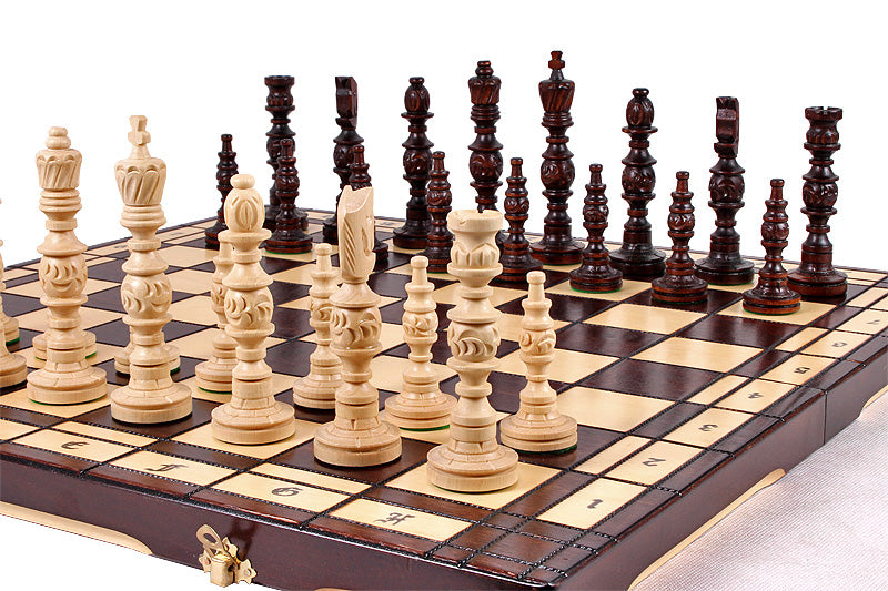 Jeu d'Echecs GALANT  en bois bois de charme, de grande taille (57 x 57cm) - Ensemble Complet - Jeu d'Echecs GALANT  en bois bois de charme, de grande taille (57 x 57cm) - Ensemble Complet