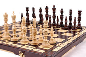 Jeu d'Echecs GALANT  en bois bois de charme, de grande taille (57 x 57cm) - Ensemble Complet