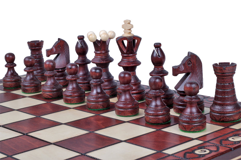 Jeu d'échecs AMBASSADEUR en bois de charme, de grande taille (55 x 55cm) - Ensemble Complet - Jeu d'échecs AMBASSADEUR en bois de charme, de grande taille (55 x 55cm) - Ensemble Complet