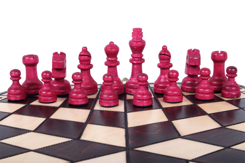 Jeu d'échecs en bois YALTA 3 Joueurs de taille moyenne (40 x 35 cm) - Jeu d'échecs en bois YALTA 3 Joueurs de taille moyenne (40 x 35 cm)