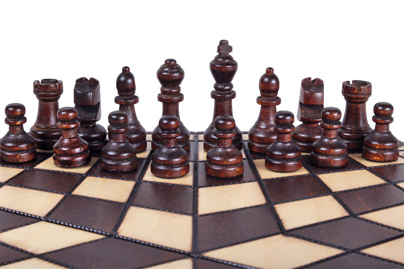 Jeu d'échecs en bois YALTA 3 Joueurs de petite taille (32 x 28 cm) - Jeu d'échecs en bois YALTA 3 Joueurs de petite taille (32 x 28 cm)