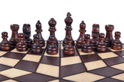 Jeu d'échecs en bois YALTA 3 Joueurs de petite taille (32 x 28 cm)