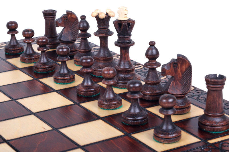 Jeu d'échecs SENATEUR en bois de charme, de taille moyenne (41 x 41cm) - Ensemble Complet - Jeu d'échecs SENATEUR en bois de charme, de taille moyenne (41 x 41cm) - Ensemble Complet