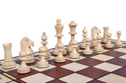 Jeu d'échecs JUPITER en bois de charme, de taille moyenne (42 x 42cm) - Ensemble Complet