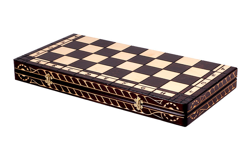 Jeu d'échecs en bois sculpté CESAR de grande taille (60 x 60 cm) - Jeu d'échecs en bois sculpté CESAR de grande taille (60 x 60 cm)