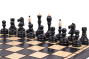 Jeu d'échecs CLASSIQUE en bois de charme, de grande taille (50 x 50m) - Ensemble Complet