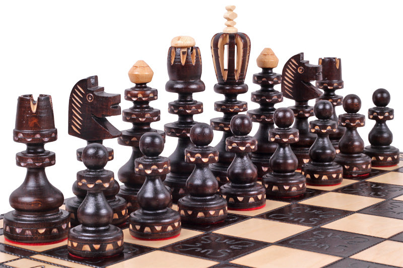 Jeu d'Echecs ROMAIN en bois de hêtre, de grande taille (55 x 55cm) - Ensemble Complet - Jeu d'Echecs ROMAIN en bois de hêtre, de grande taille (55 x 55cm) - Ensemble Complet