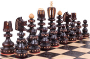 Jeu d'Echecs ROMAIN en bois de hêtre, de grande taille (55 x 55cm) - Ensemble Complet